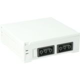 Flat box, 2x3p black + connection wires Wieland
