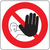 Adhesive for square prohibit. signs - Side: 125 mm