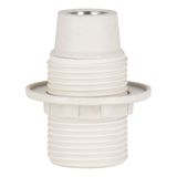 Lampholder E14 TP Threaded + Ring White