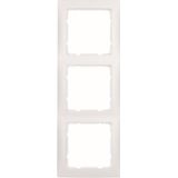 Frame 3gang, S.1, p. white, matt, plastic