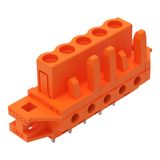 THT female header straight Pin spacing 5.08 mm orange
