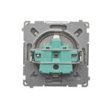 Double fiber optic sockets, white