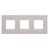 GEO INTERNATIONAL PLATE - IN PAINTED TECHNOPOLYMER - 2+2+2 MODULES HORIZONTAL - NATURAL BEIGE - CHORUSMART