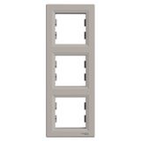 Asfora-vertical 3-gang frame-bronze