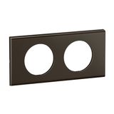 PLATE 2 GANG SATIN DARK NICKEL