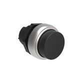 Push-Push button actuator Ø22mm Platinum series chromed plastic, extended. Push ON-Push OFF, black