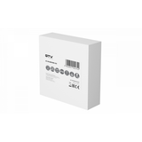 Cover plate for pendant luminaires, 80x80x30mm, aluminum, black