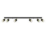 CEILING LAMP NERO 6 BLACK/GOLD GU10 6X40W IP20