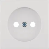 Central part for socket without earth pin, Berker S.1/B.x, white, gloss