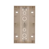 Double angled Keystone IT/telephone socket cover with descriptive field, (cover), Inox, metallized