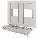 XM2N43W08C-XR Front plate, 2xNZM4, 3p, withdrawable + remote operator, W=800mm, grey