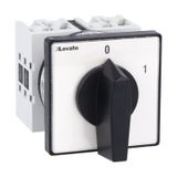 Rotary cam switch GX series, ON-OFF switch 1 pole 32A, for front mounting with black handle, front plate 65X65mm