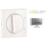 COVER PLATE F/3 POSIT ROTARY SWITCH ALUMINIUM