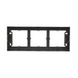 Quadruple frame, metal, classic inox