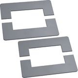 wall cover, set, for DABA50080,Steel,wh.alum