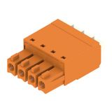 PCB plug-in connector, female plug, 3.81 mm, Number of poles: 4, 180°, PUSH IN with actuator, Clamping range, max. : 1.5 mm², Box