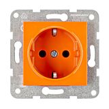 Socket outlet, cage clamps, orange