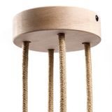 Cylindrical wooden 4-hole ceiling rose Kit