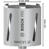 Diamond dry core cutter G 1/2" 142 mm, 150 mm, 7 segments, 7 mm