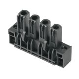 PCB plug-in connector, female header, Flange, THT solder connection, 7.62 mm, Number of poles: 5, 180°, Solder pin length (l): 3.2 mm, tinned, black, Box