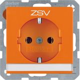 SCHUKO soc. out. "ZSV" imprint, Q.1, orange velvety