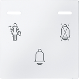 DND + bell, polar white, bell push button with LED display marked for System M