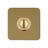 Ring button square Piccolo Piazza ws brass