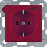 SCHUKO soc. out. "EDV" imprint, S.1/B.3/B.7, red matt