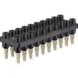 4.5 mm socket header, solder connection, black, 63.9358-21
