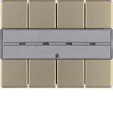 Arsys Push Button, 4-gang, with Labelling Field Light Bronze Lacquered