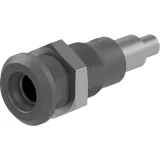 4 mm socket, solder connection, mounting Ø 8.1 mm, gray, 64.3042-28