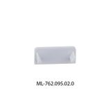 End cap without hole for PE, silver color, 1pc