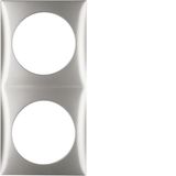 Integro Flow/Pure Frame, 2-Gang Chrome Matt, Lacquered