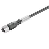Sensor/actuator line, One end without connector, M12, Number of poles : 3, 1.5 m, Female socket, straight, Shielded: No, LED: No, Sheath material: PUR, Halogen: No
