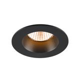 NEW TRIA® 68, recessed ceiling light, 2700K, 38°, IP 20 / IP 65, round, black
