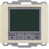 Thermostat, NO contact, centre plate, time-controlled, arsys, white gl
