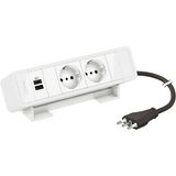 2 SOCKETS IT P30 + USB A+C 15W  2m CORD WITH PLUG