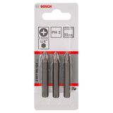 Screwdriver bit Extra Hard PH 2, 51 mm 3 pcs.