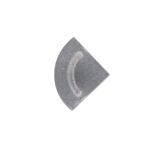 End cap for RB without hole, silver color, 1pc