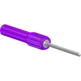 Counting test adapter, connecting pin 2 mm to 4 mm socket, purple, CAT II, 66.9076-26