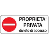 Private property sign - 330x125 mm
