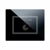 Front plate for Hotel Management System - clear absolute black - 3 modules