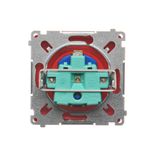Double fiber optic sockets, anthracite, metalic
