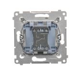 Key with the "horizontal" pictogram for switches and electronic controllers, white