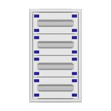 Installation insert 1-12L complete, 4 rows, plastic