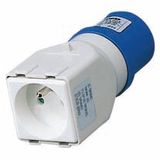 Socket Adapter Industrial to Domestic 2P+E 16A 230V IP44 GW6420
