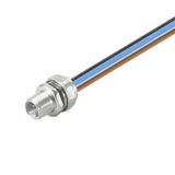 Built-in plugs, M12, pin, straight, Mounting thread: M 16 x 1.5, Number of poles: 5, Strand / cable length: 0.3 m, Front mounting