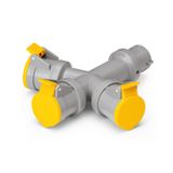 ADAPTOR 3x2P+E 110V 32A IP44
