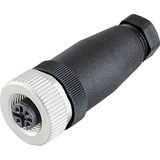 Field attachable connector, M12
