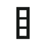 Frame 3-gang / 2+2+2-modules - Niessen logo - S - Matt Black